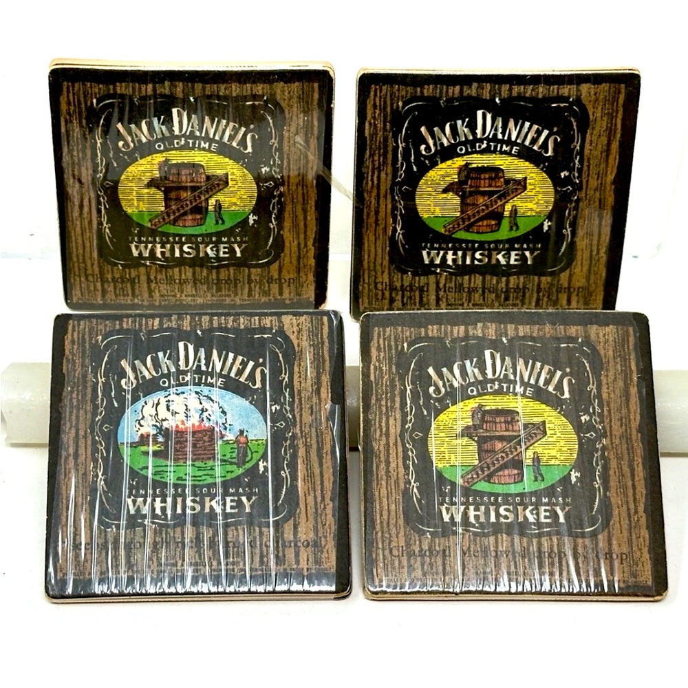 Vintage Jack Daniel’s Tennessee Whiskey Bar Coasters Set of 16 - NEW IN PACKAGE